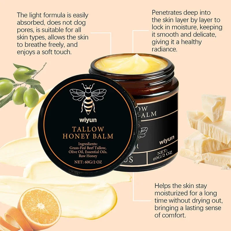 Beef Tallow Honey Moisturizing Cream