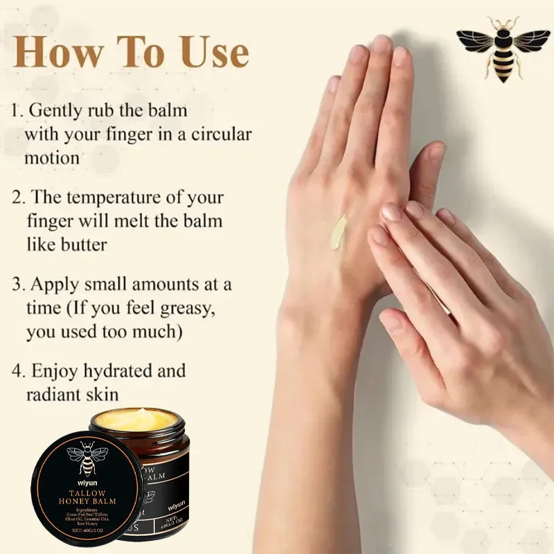 Beef Tallow Honey Moisturizing Cream