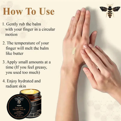 Beef Tallow Honey Moisturizing Cream
