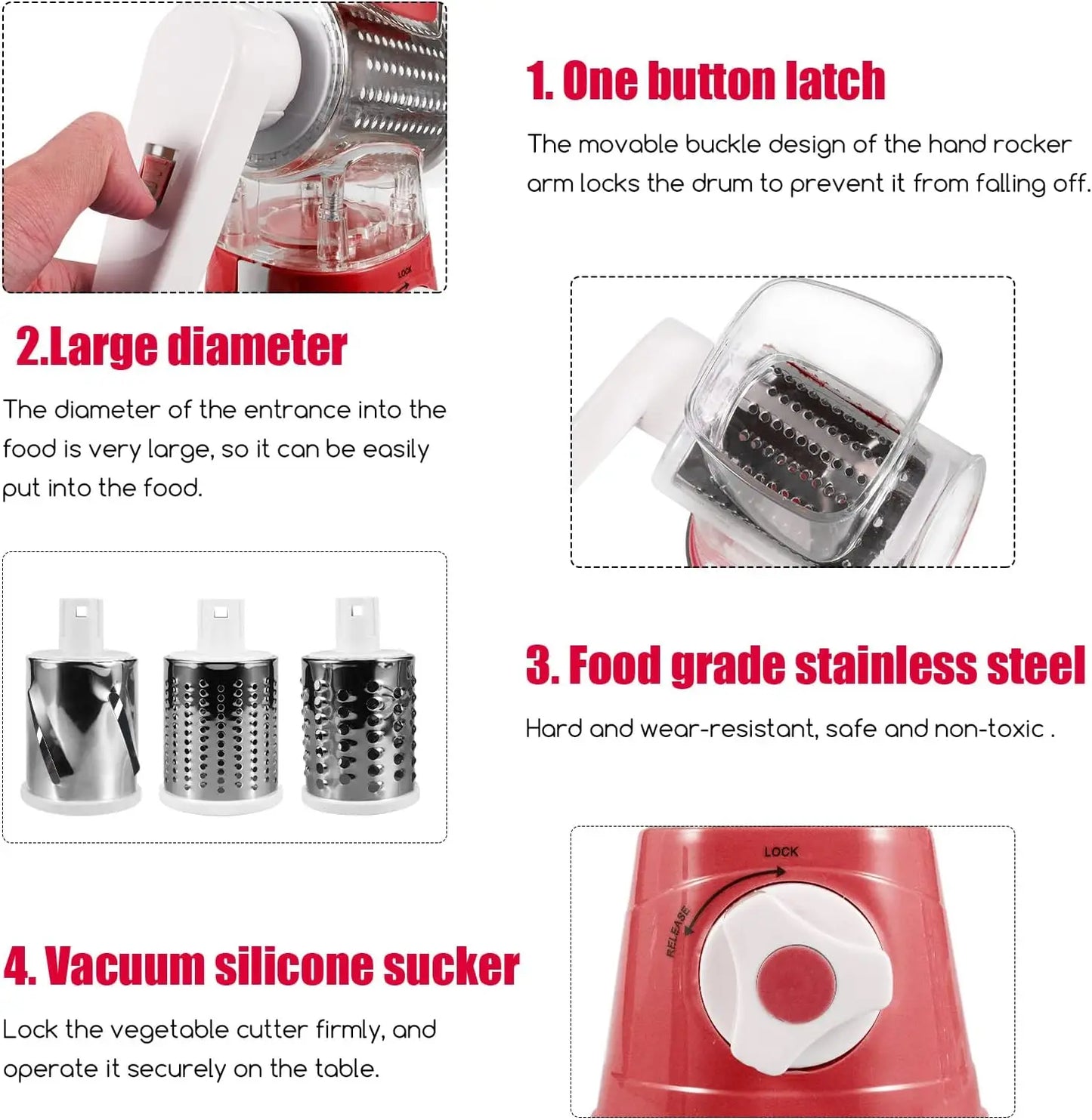 Rotary Cheese & Vegetable Grater